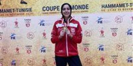 خديجة أبو علم تتوج بذهب كأس العالم لسلاح السيف في تونس