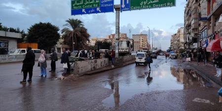 سقوط أمطار متوسطة في الإسكندرية لليوم الثاني على التوالي