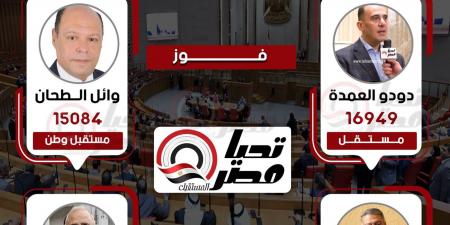 وفقا للحصر العددي.. فوز دودو العمدة ووائل الطحان بمقعدي المطرية وخسارة مرشح الجبهة ومحمد زهران