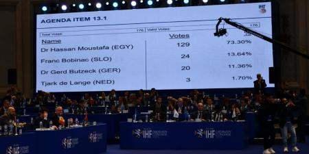 حسن مصطفى يحصد 129 صوتا ويفوز برئاسة الاتحاد الدولي لليد للمرة السابعة