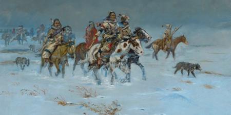 عرض لوحة للفنان تشارلز راسل للبيع بـ 1.8 مليون دولار فى مزاد نيويورك