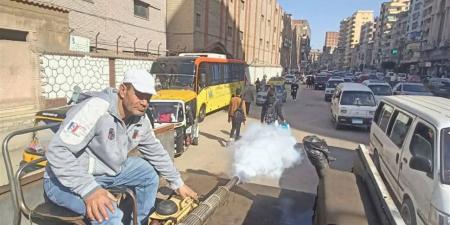 حي العجمي بالإسكندرية يواصل حملاته لمكافحة البعوض والحشرات