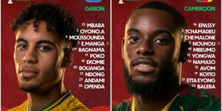 التشكيل الرسمي لمباراة الكاميرون ضد الجابون في أمم أفريقيا 2025