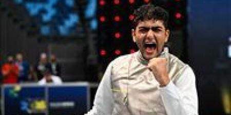 عبدالرحمن طلبه يحرز فضية سلاح الشيش في بطولة العالم للناشئين والشباب بريو