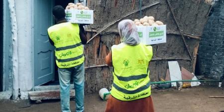 توزيع مواد غذائية على 2000 أسرة أولى بالرعاية في الشرقية