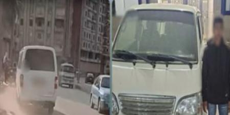 الداخلية تضبط سائق ميكروباص يسير عكس الاتجاه بالفيوم