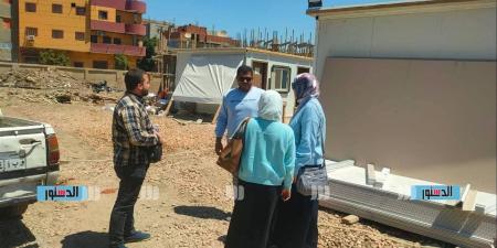 متابعة ميدانية لمشروع إعادة بناء مستشفى سمسطا المركزي ببني سويف