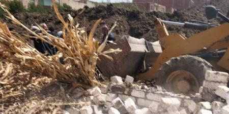 إزالة تعديات على أراضٍ زراعية بقرى إطسا في الفيوم