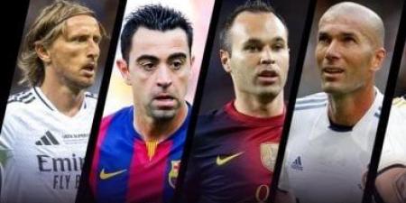 إنييستا وتشافي وزيدان أساطير الفن والهندسة في تاريخ الدورى الإسبانى