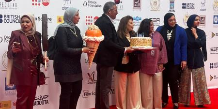 بالتورتة والأيس كريم.. متدربو ورشة التروكاج على ريد كاربت ختام مهرجان الإسكندرية للفيلم القصير