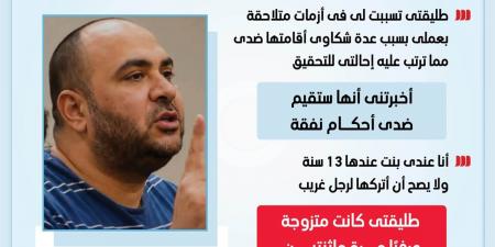 أمام المحكمة.. أقوال القاضي السابق المتهم بقتل طليقته (إنفوجراف)