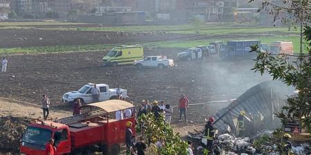 ماس كهربائى يتسبب فى حريق مصنع قطن بالغربية