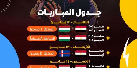 بتنظيم المتحدة للرياضة.. مواعيد مباريات بطولة كأس ميدار الدولية لكرة اليد بالقاهرة