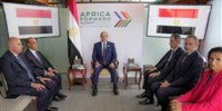 الرئيس السيسي يلتقي رئيس شركة CMA – CGM الفرنسية على هامش قمة أفريقيا - فرنسا