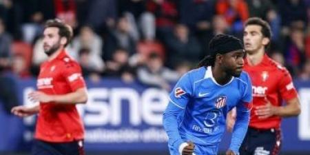 أوساسونا ضد أتلتيكو مدريد.. الروخي بلانكوس يخطف انتصارًا مثيرًا رغم طرد يورينتي