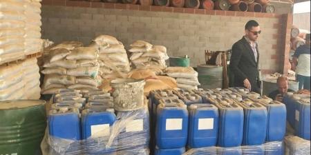 ضبط مصنع “تنر” بدون ترخيص و21 طن مواد كيماوية بالمنوفية