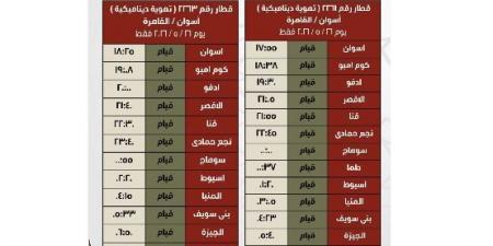 السكة الحديد: تشغيل قطارات تهوية ديناميكية إضافية خلال عطلة عيد الأضحى المبارك