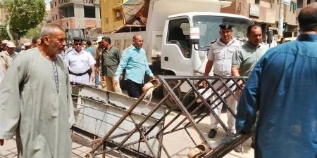 إيقاف أعمال بناء مخالف بمنطقة نجع دياب بحي المطار بمحافظة الأقصر