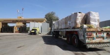إدخال 60 شاحنة مساعدات إماراتية للفلسطينيين بغزة عبر ميناء رفح البرى