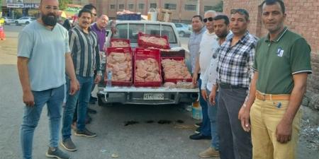 كانت في طريقها للمطاعم.. تموين الفيوم يضبط 450 كيلو دجاج غير صالح للاستهلاك