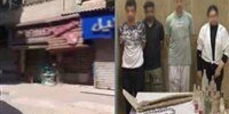 ضبط المتهمين بالتشاجر بالزجاجات الفارغة في حلوان