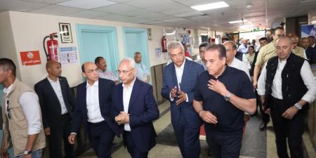 وزير الصحة يتفقد مستشفى الكبد والجهاز الهضمي والمستشفى الثلاثي الجامعي بجامعة المنيا