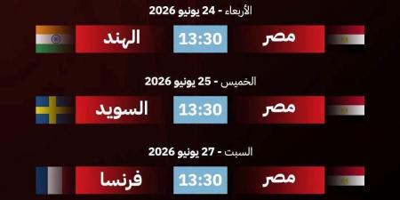 مواعيد مباريات منتخب شابات كرة اليد فى بطولة العالم بالصين