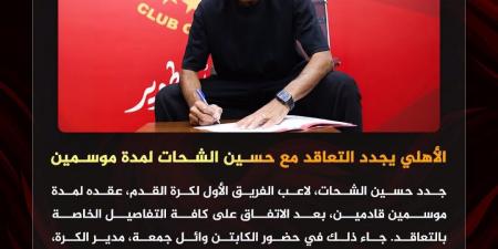 الأهلي يعلن تفاصيل تجديد عقد حسين الشحات لمدة موسمين رسميًا