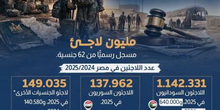مصر واللاجئون.. إحصائيات تعكس التزامًا إنسانيًا مستمرًا (إنفوجراف)
