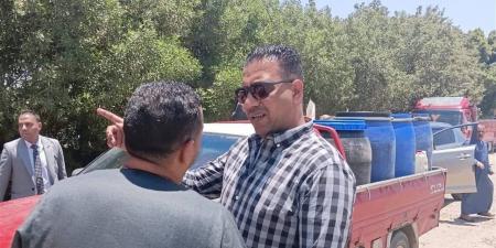 "تموين مطاي" تضبط سيارة محملة بـ 1750 كيلو ألبان غير صالحة للاستهلاك الآدمى