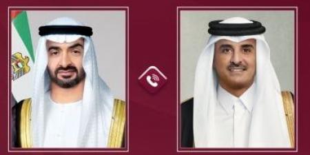 أمير قطر يبحث هاتفيا مع رئيس الإمارات العلاقات الأخوية الوثيقة