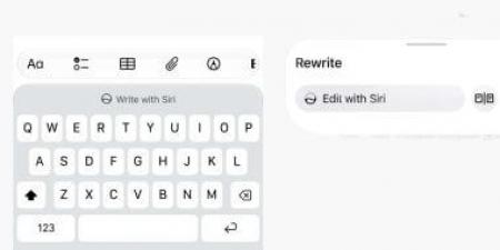iOS 27 التجريبي يضم ميزة "الكتابة باستخدام Siri".. أدوات كتابة ذكية من أبل