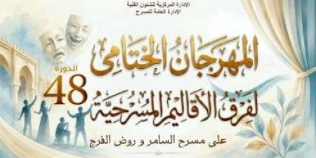 تريفوجا وحكاية فاسكو فى انطلاق المهرجان الختامى لفرق الأقاليم المسرحية