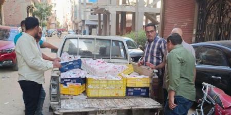 ضبط 250 كيلو دواجن غير صالحة للاستهلاك الآدمي في شبين الكوم