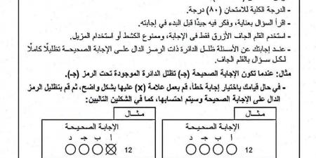 حل امتحان العربي ثانوية عامة 2025