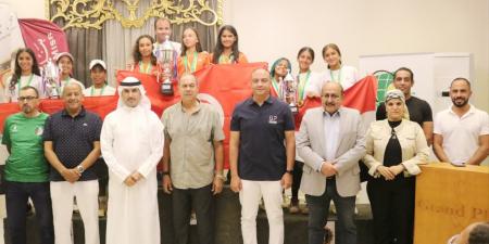 مصر تتوج بصدارة الناشئين وتونس تحصد المركز الأول للناشئات بالبطولة العربية للتنس