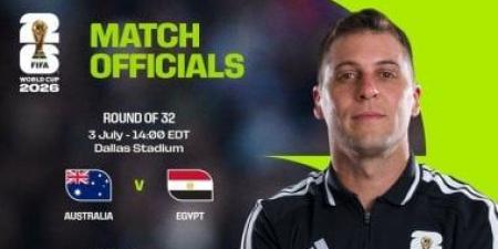 الأوروجوياني تيخيرا حكماً لمباراة مصر وأستراليا في مونديال 2026