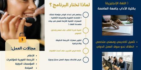 تنسيق الجامعات 2026.. تفاصيل إطلاق برنامج الترجمة الفورية بـ"آداب العاصمة"
