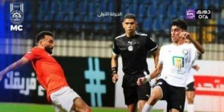 علي حسين مهاجم أبو قير للأسمدة يفتتح أهداف الدوري فى شباك البنك