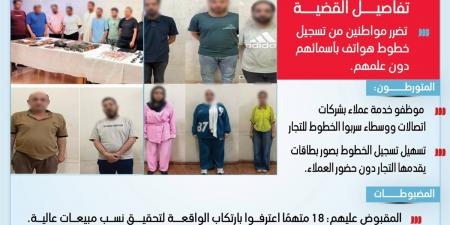 الداخلية تكشف شبكة لبيع خطوط المحمول دون علم أصحابها