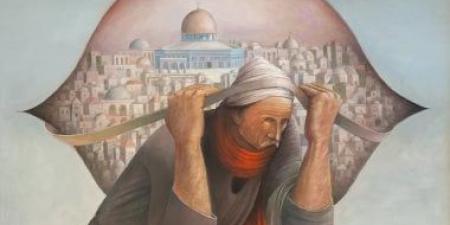 جمل المحامل.. أشهر لوحات الفنان الفلسطينى الراحل سليمان منصور