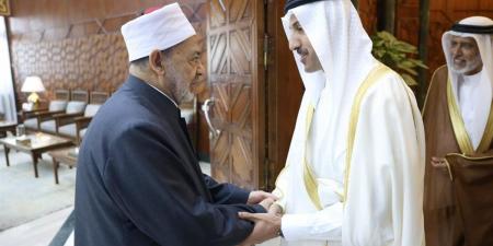 شيخ الأزهر يبحث مع رئيس مركز الملك حمد العالمي للتعايش السلمي تعزيز التعاون