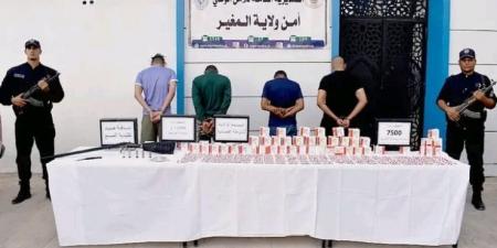 توقيف 4 أشخاص بالمغير وحجز 7500 كبسولة من المؤثرات العقلية