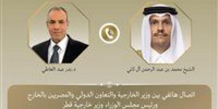 وزير الخارجية يبحث مع نظيره القطري العلاقات الثنائية والتطورات الإقليمية