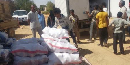 قوافل غذائية وفرق فنية لإصلاح شبكات الري بقرى بشاير الخير وتوماس وعافية بأسوان