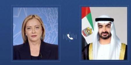 رئيس الإمارات يبحث هاتفيا مع رئيسة وزراء إيطاليا القضايا الإقليمية والدولية