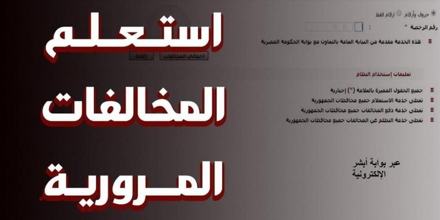 طريقة دفع المخالفات المرورية أونلاين 2025.. خطوات الاستفادة من الخصم الرسمي