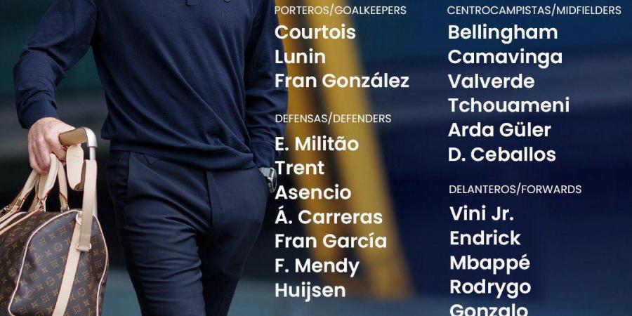 تشابي ألونسو يعلن قائمة ريال مدريد لمواجهة ليفربول في دوري أبطال أوروبا