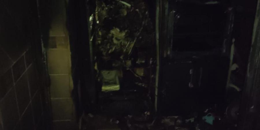 حريق داخل استوديو خالد يوسف في المهندسين| صور