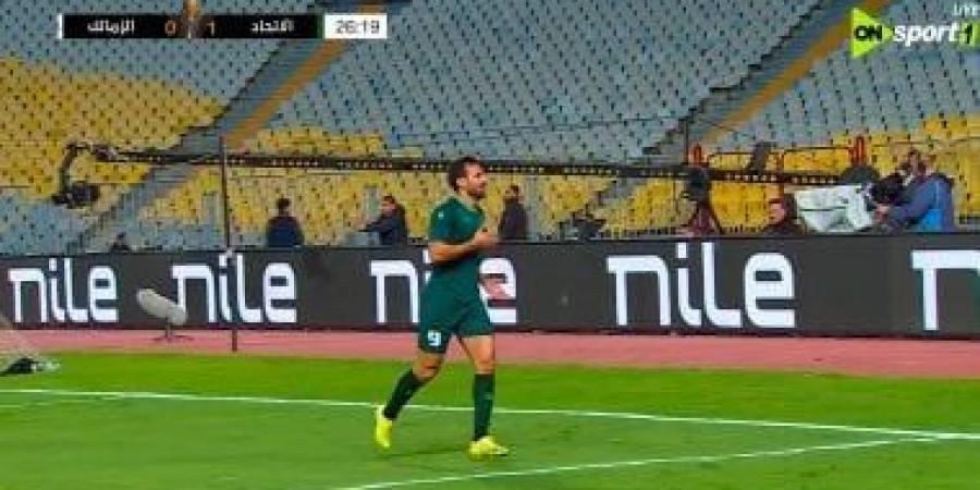 فادى فريد يسجل ثنائية للاتحاد السكندرى فى مرمى الزمالك خلال 5 دقائق